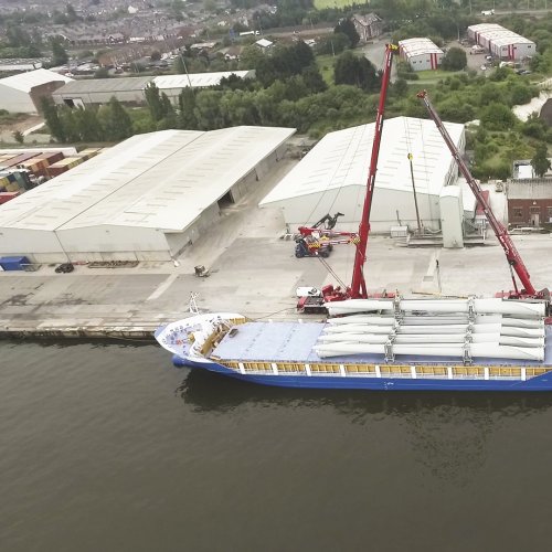 Wind Turbines discharged at Ellesmere Port